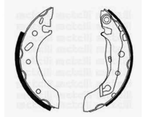 Колодки тормозные барабанные, комплект FORD Escort MkV--VII / Orion MkIII, 1.3, 1.4 ABS